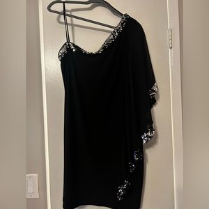 DJ-Jax One shoulder dress with sequin detail